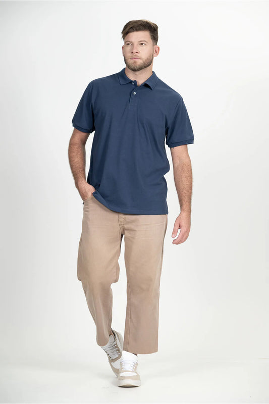Camisa Polo Masculina Piquet – Azul Marinho