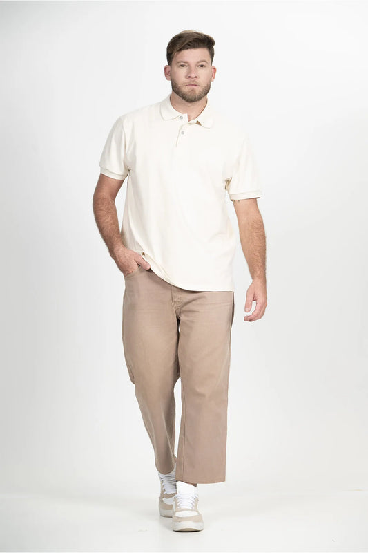 Camisa Polo Masculina Piquet – Off White
