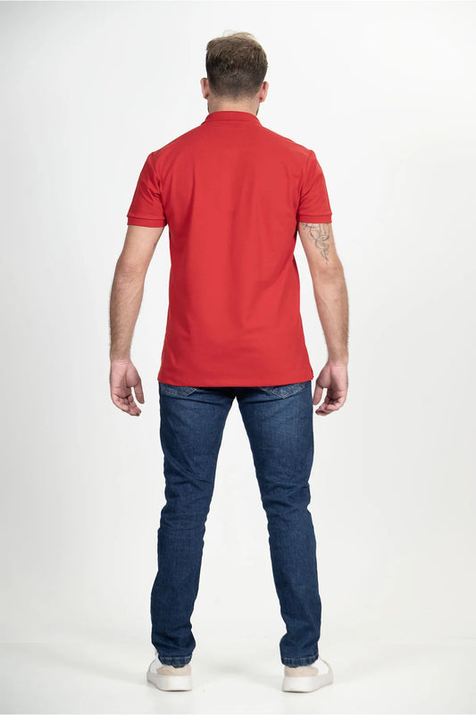 Camisa Polo Masculina Piquet – Vermelha